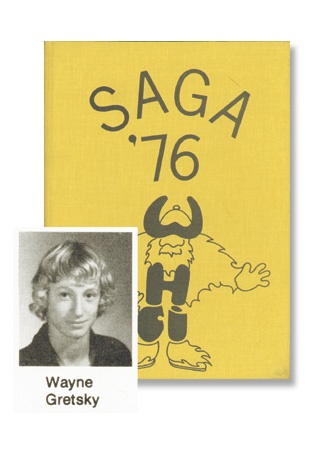 - Wayne Gretzky’s 1976 Highschool Yearbook