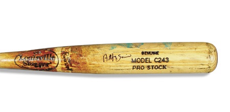 - Alfonso Soriano Autographed Game Used Minor League Bat (34.5”)