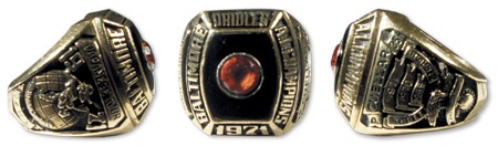- 1971 Mike Cuellar Baltimore Orioles AL Champions Ring
