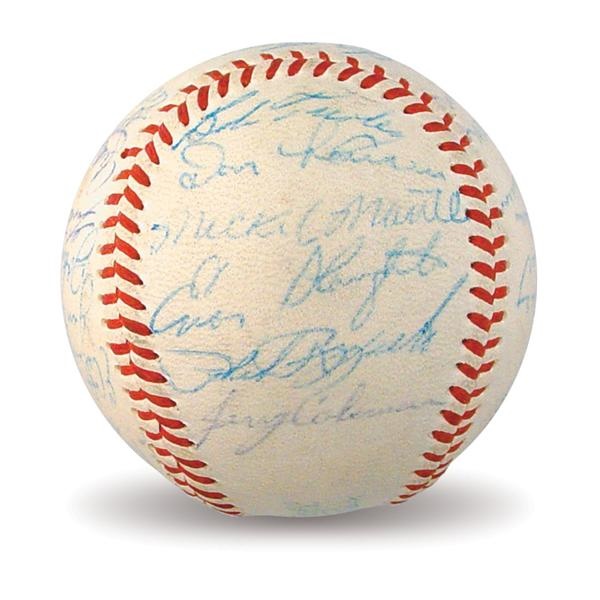 - 1955 New York Yankees Team Signed Baseball