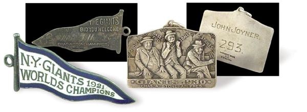 - 1922 & 1930 New York Giants Silver Passes