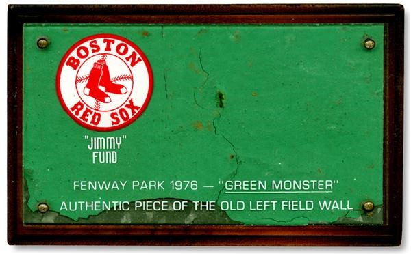 - Fenway Park Piece of the Green Monster