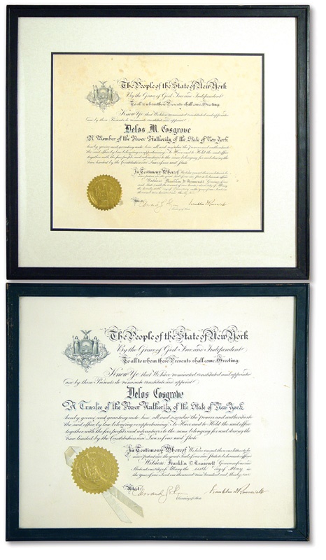 - Two Franklin D. Roosevelt Signed Diplomas