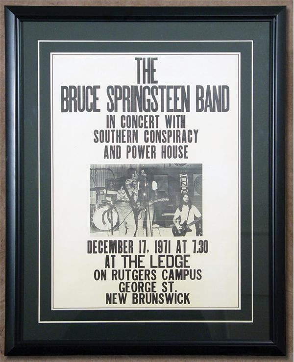 - 1971 Bruce Springsteen Rutgers Framed Poster (18x24”)