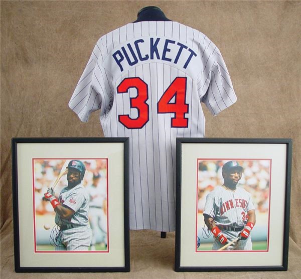 - 1992 Kirby Puckett Autographed Game Worn Jersey with Photo Documentation