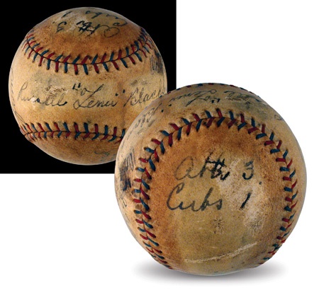 - 1929 Game Used World Series Ball from Game One