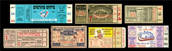 - Nice Group of Significant Baseball Tickets