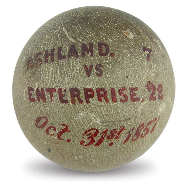 - 1857 Ashland vs. Enterprise Trophy Baseball