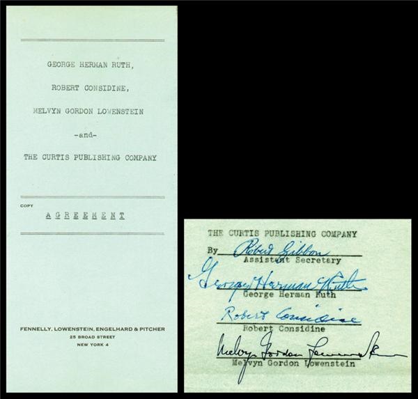 - 1947 George Herman Ruth Signed Contract