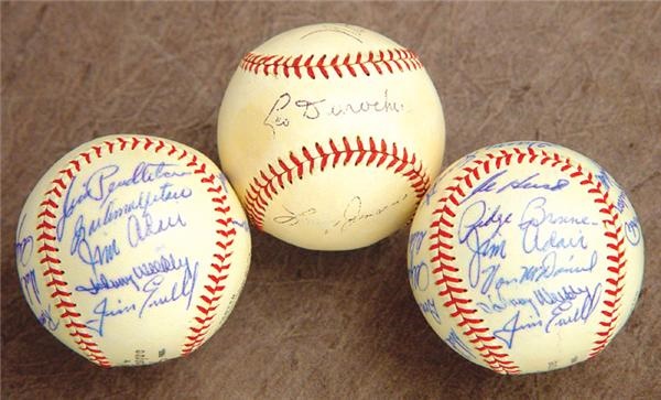 - 1962 Houston Colt 45's Signed Baseballs(2) & New York Giants Ball with Durocher