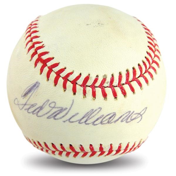 - Ted Williams Single Signed Cronin Baseball