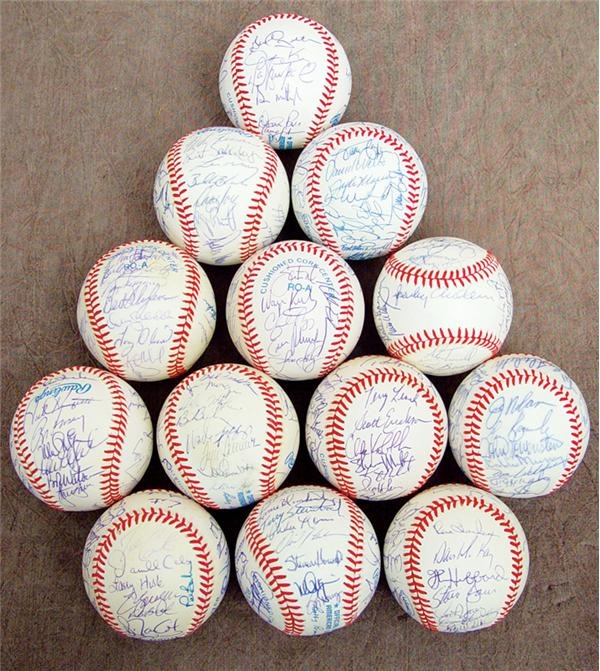 - 1983-95 American League Teams Signed Baseball Collection (209)