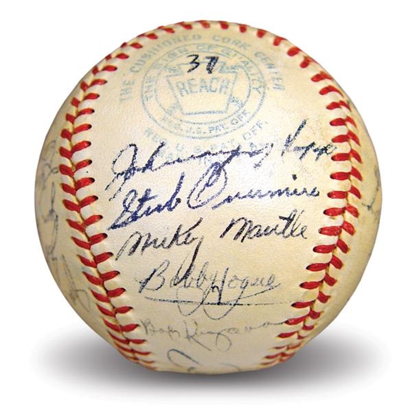 - 1951 New York Yankees Team Signed Baseball from Casey Stengel