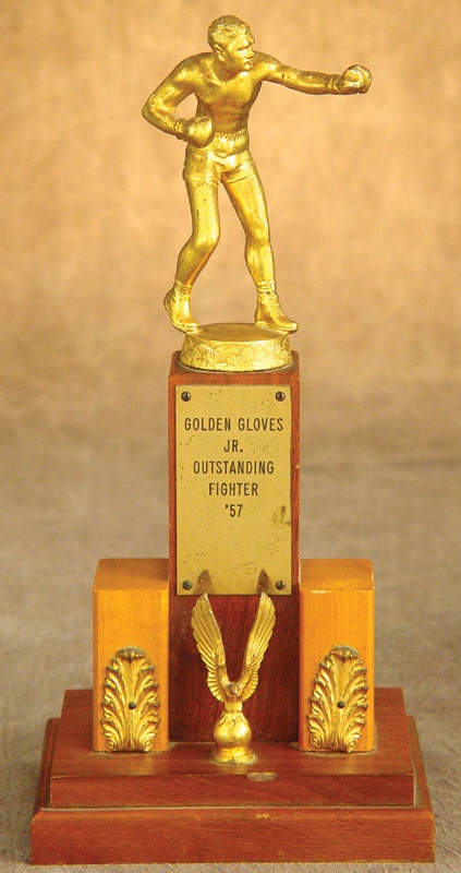 - 1957 Cassius Clay Golden Gloves Trophy (12.5" tall)