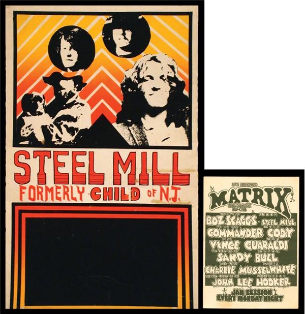 - Steel Mill 1970 Stock Poster & San Francisco Matrix Handbill