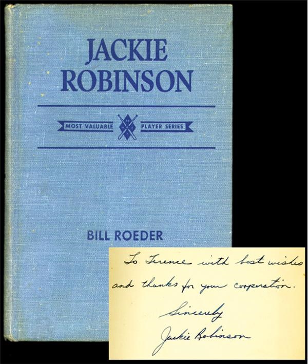 - 1950 Jackie Robinson Signed Book
