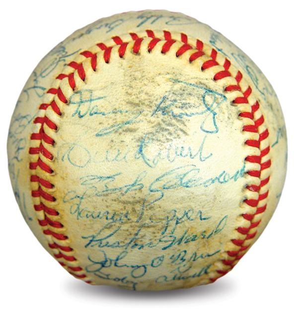 - 1956 Pittsburgh Pirates Team Signed Baseball with "Bob" Clemente