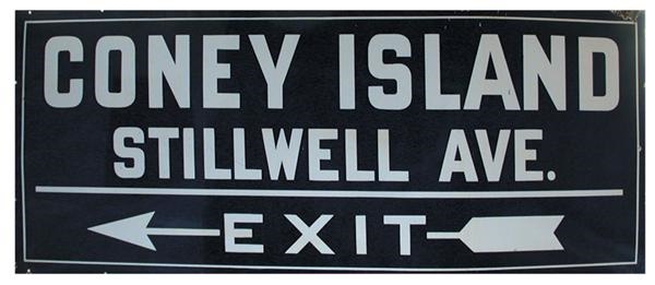 - Early 1900s Coney Island Subway Sign