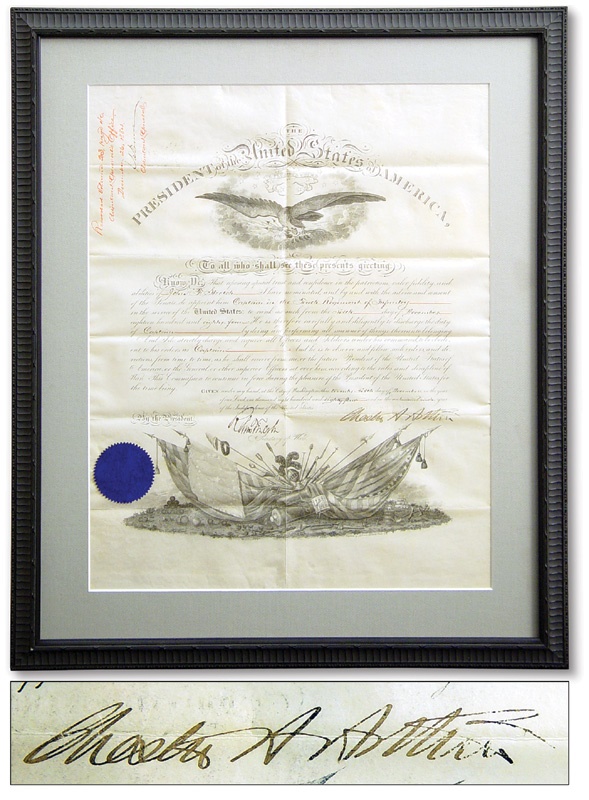 Political - 1884 Chester A. Arthur Signed Document (15x19")