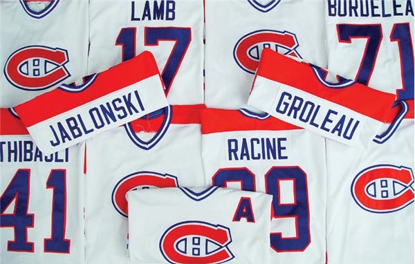 - 1995-96 Montreal Canadiens Team Set of Game Worn Jerseys (34)