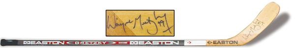 - 1996 Wayne Gretzky NY Rangers Autographed Game Used Stick
