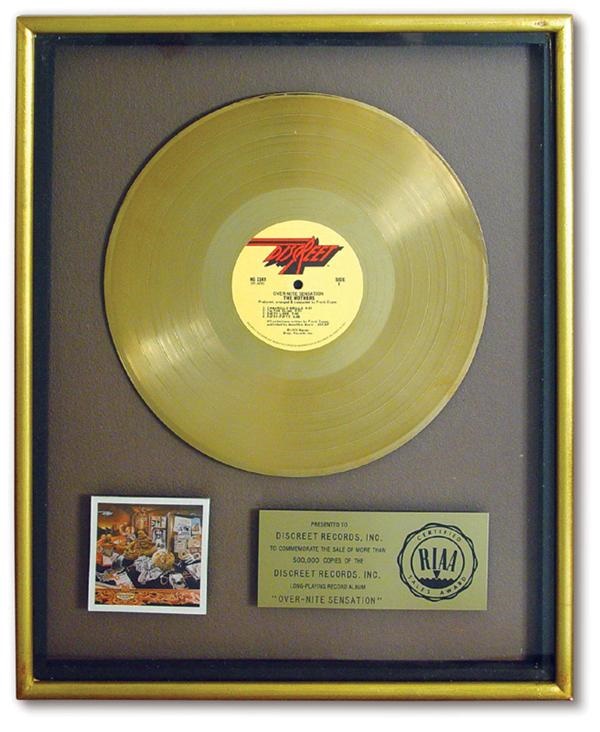 - The Mothers "Overnight Sensation" Gold Record Award (17x21")