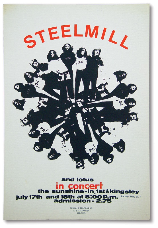 - 1970 Steel Mill Sunshine Inn Concert Poster (12x19")