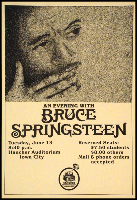 - Bruce Springsteen Hancher Auditorium Poster (11x17")