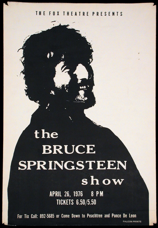 - 1976 Bruce Springsteen Fox Theatre Poster (14x22")