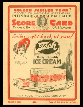 - 1925 World Series Program at Pittsburgh