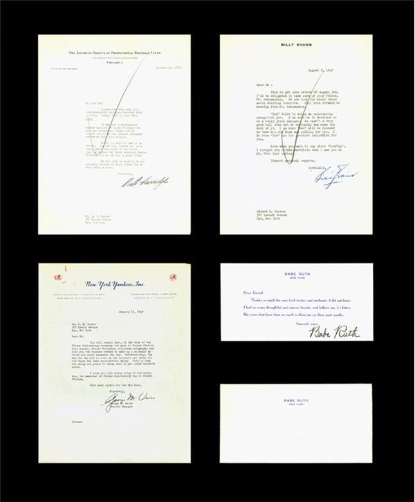 Ed Barrow Signed Letter Collection (20)