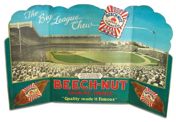 - 1926 Beech-Nut World Series at Yankee Stadium Advertising Sign (38x60”)