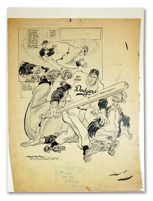 - Willard Mullin Original Artwork for The Sporting News (16x22")
