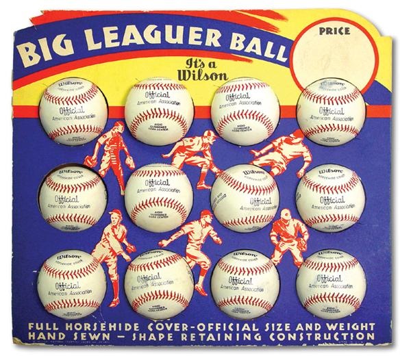1940’s Wilson Baseball Cardboard Advertisement (14x16”)