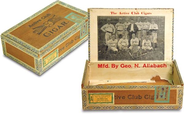 - 1919 Active Club Baseball Cigar Box