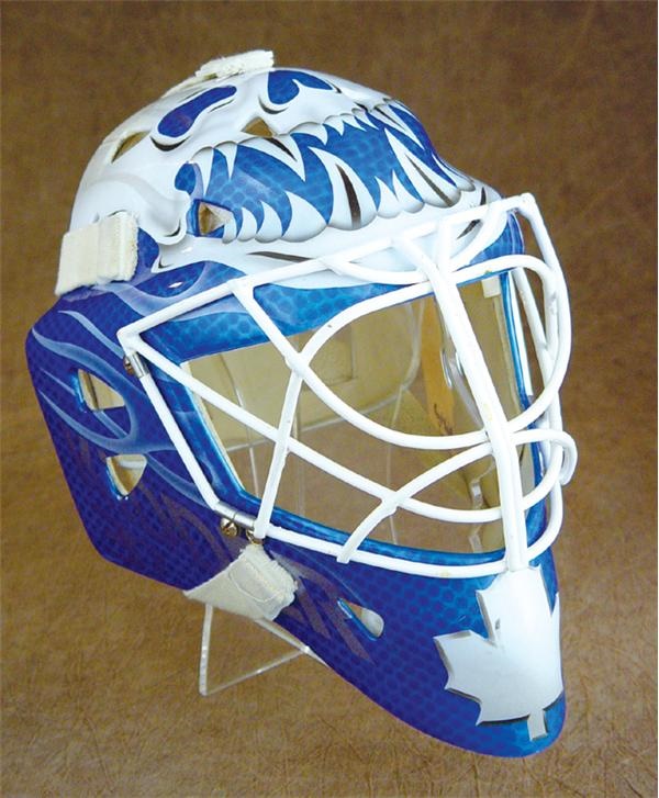 - 2002-03 Trevor Kidd Toronto Maple Leafs Game Worn Goalie Mask