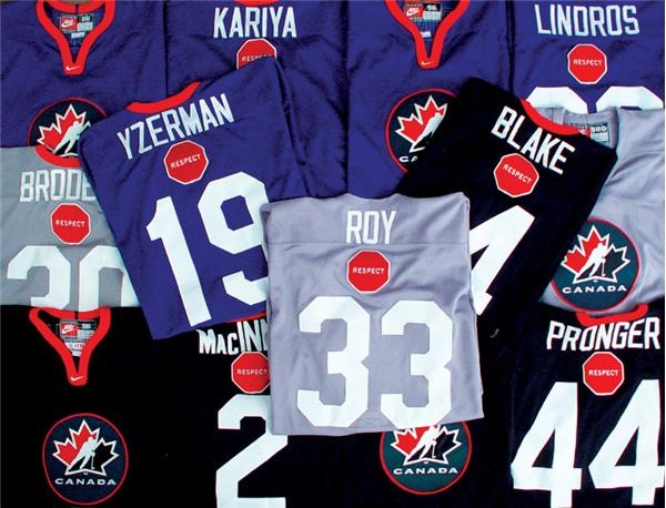 - Team Canada Mens 2002 Olympics Training Camp Worn Jerseys (33)