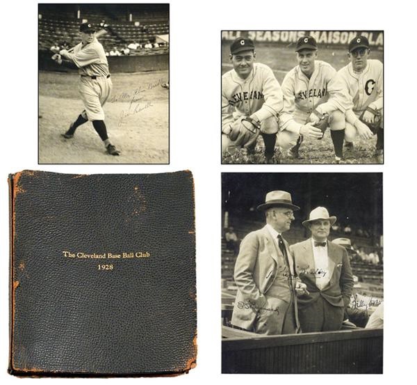 - 1928 Cleveland Indians Signed Photo Album from Alva Bradley