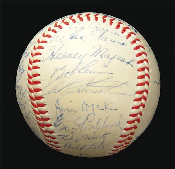 - 1954 Cleveland Indians Team Signed Baseball