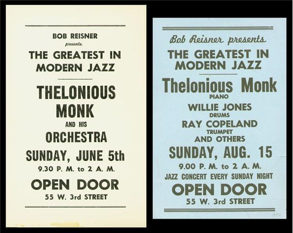 - 1950’s-60’s Thelonious Monk and Others Handbill Collection (17)