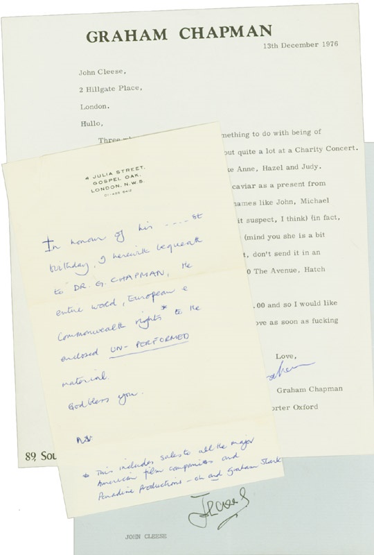 - Monty Python Signed Letter Collection (7)