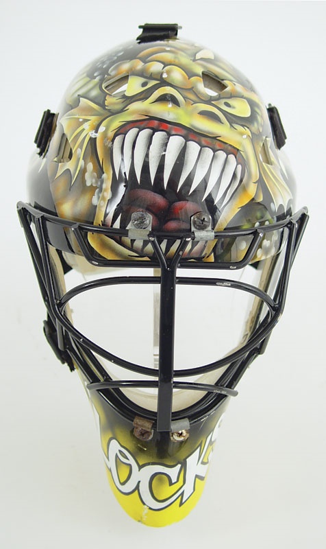 - Blaine Lachers 1995-96 Game Used Goalie Mask
