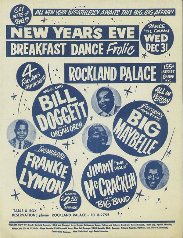 - 1958 Frankie Lymon New Year’s Eve Handbill