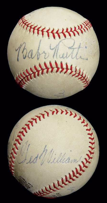 - Babe Ruth and Ted Williams Signed Baseball