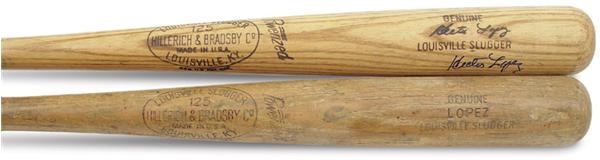 - (2) Hector Lopez Game Used Bats