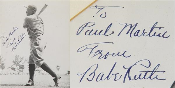 Matty Martin - Babe Ruth Signed Photo (8x10")