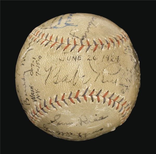 - 1929 New York Yankees & Washington Senators Team Signed Baseball
