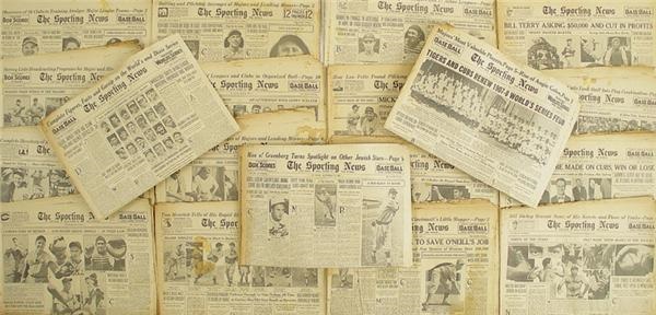 - 1930s-60s <i>The Sporting News </i>Collection (1,000+)