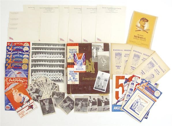 - 1940s PCL Baseball Card and Ephemera Collection (200+)