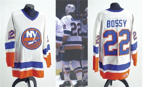 - 1983-84 Mike Bossy Stanley Cup Game Worn Jersey